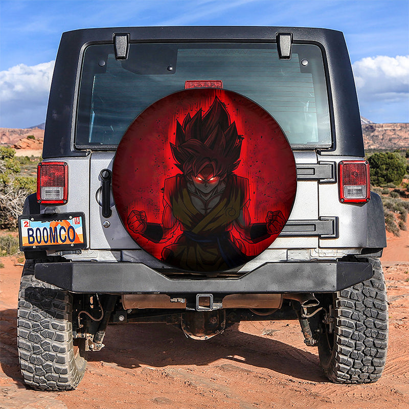 Goku Red Super Saiyan Jeep Car Spare Tire Covers Gift For Campers Nearkii