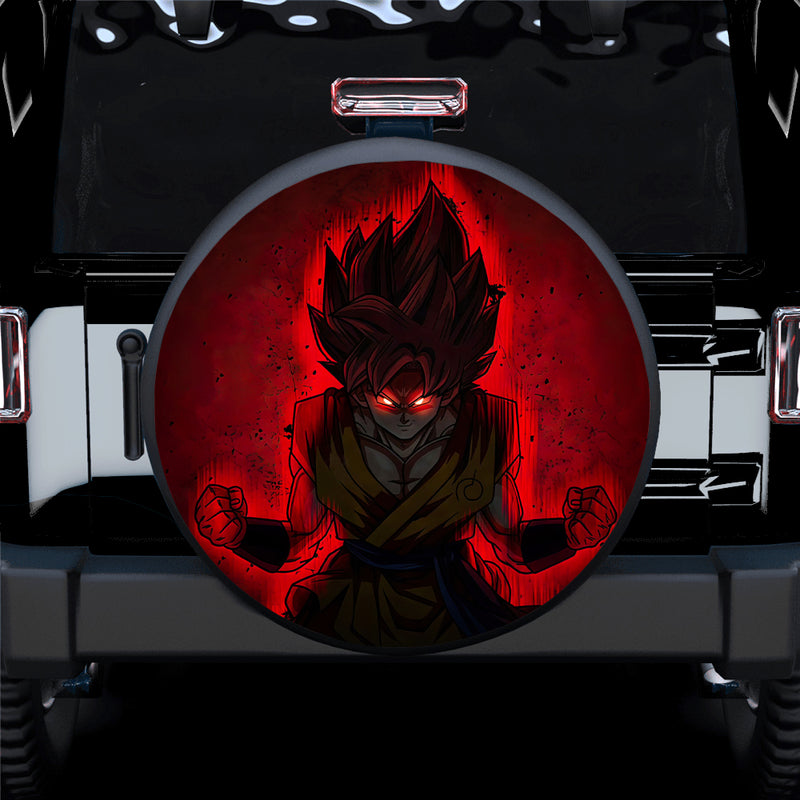 Goku Red Super Saiyan Jeep Car Spare Tire Covers Gift For Campers Nearkii