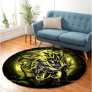 Goku Super Saiyan 3 Dragon Ball Moonlight Round Carpet Rug Bedroom Livingroom Home Decor Nearkii