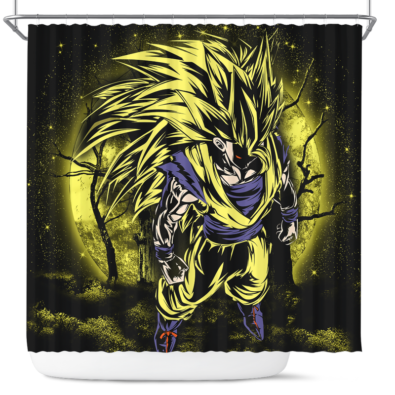 Goku Super Saiyan 3 Dragon Ball Moonlight Shower Curtain Nearkii
