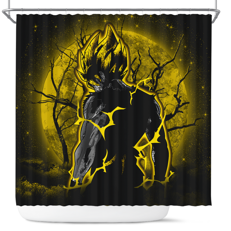 Goku Super Saiyan Moonlight Shower Curtain Nearkii