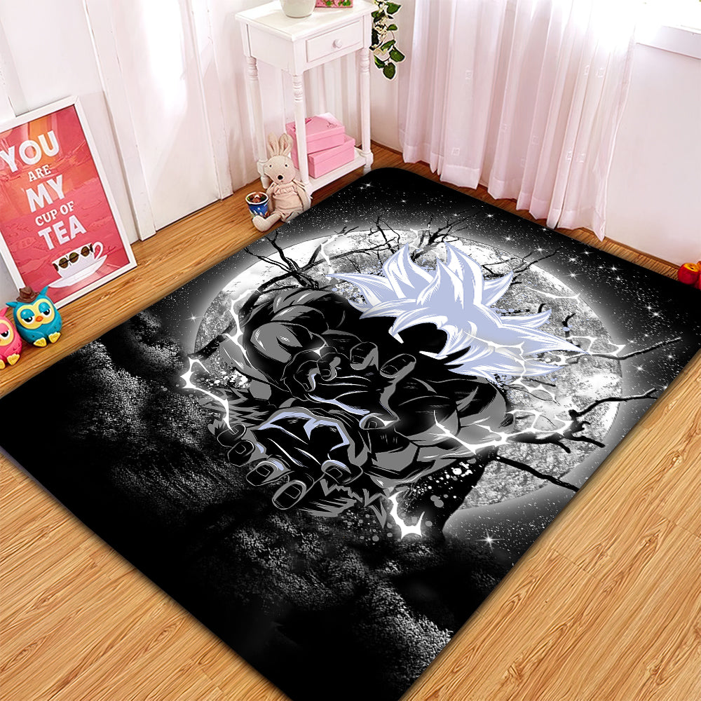 Groku Rug Goku Ultra Instinct Dragon Ball Moonlight Rectangular Area Rug