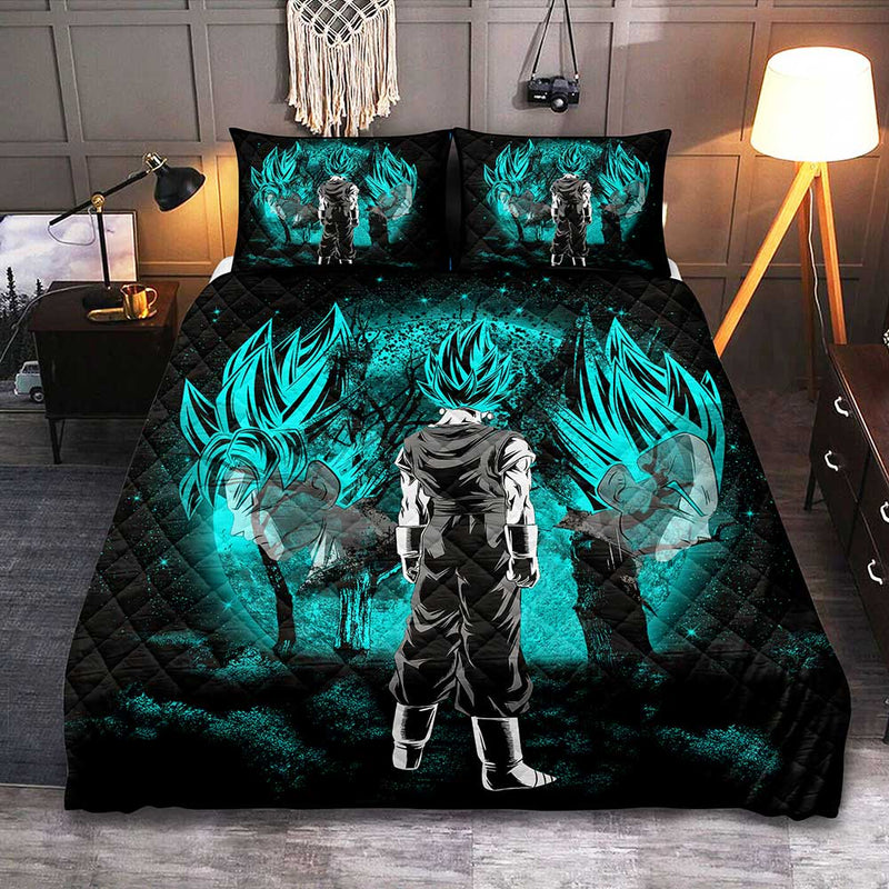 Goku Vegeta Vegito Blue Moonlight Quilt Bed Sets Nearkii