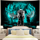 Goku Vegeta Vegito Blue Moonlight Tapestry Room Decor Nearkii
