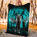 Goku Vegeta Vegito Blue Moonlight Premium Blanket Nearkii