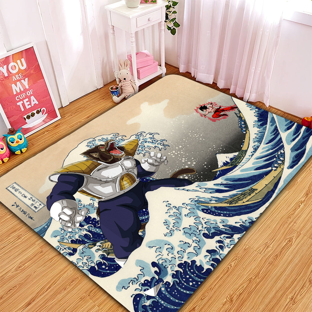 Goku Vs Vegeta The Great Wave Japan Anime Dragon Ball Rectangular Area