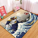 Goku Vs Vegeta The Great Wave Japan Anime Dragon Ball Rectangular Area Rug