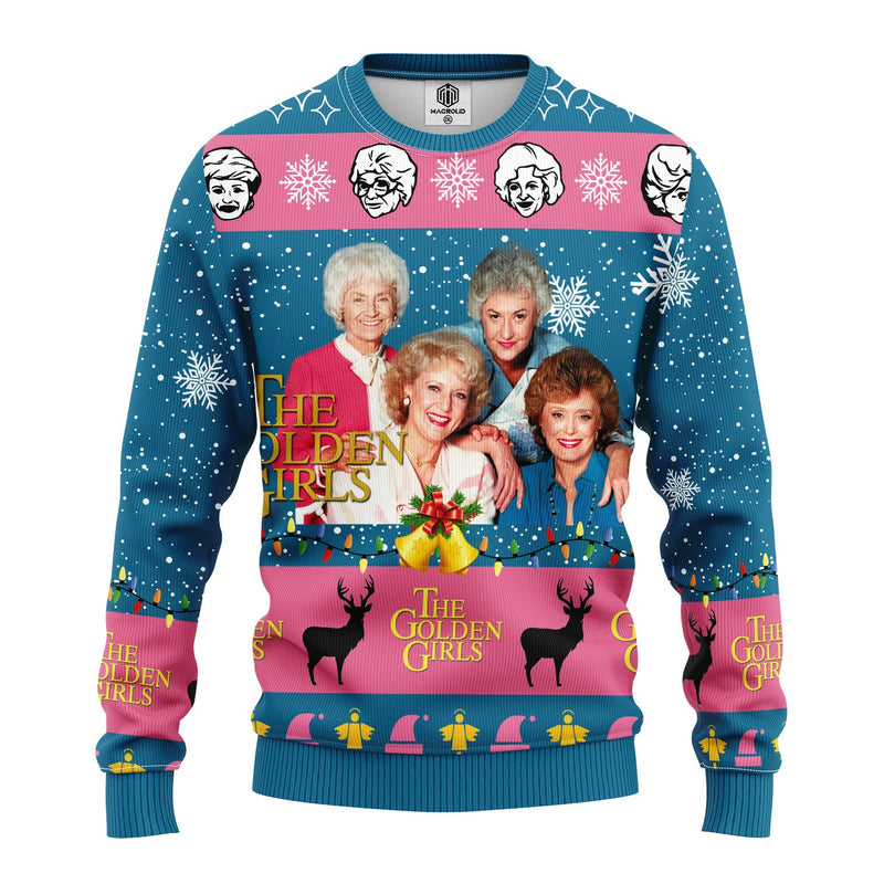 Golden Girls Blue Ugly Christmas Sweater Amazing Gift Idea Thanksgiving Gift Nearkii