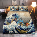 Gyarados Magikarp The Great Wave Quilt Bed Sets