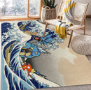 Gyarados Magikarp The Great Wave Japan Rectangular Area Rug