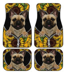 Sunflower French Bulldog Car Floor Mats Car Accessories Nearkii