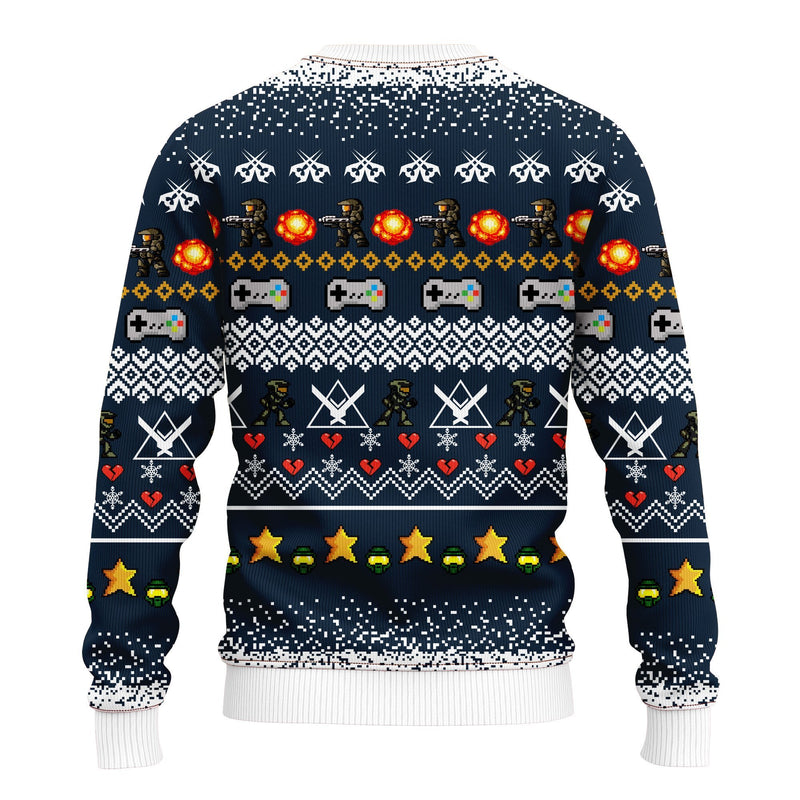 Halo 3D Ugly Christmas Sweater Amazing Gift Idea Thanksgiving Gift Nearkii