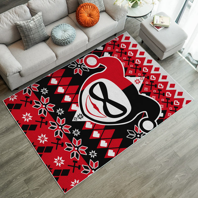 Harley Quinn Christmas Rug Carpet Rug Home Room Decor Nearkii