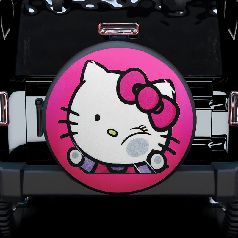 Hello Kitty Funny Hitting Glass Car Spare Tire Covers Gift For Campers Nearkii