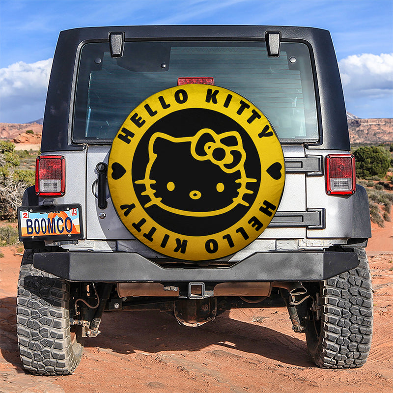 Hello Kitty Yellow Jeep Car Spare Tire Covers Gift For Campers Nearkii