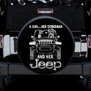 Her Doberman And Her Jeep Car Spare Tire Covers Gift For Campers Nearkii