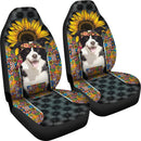 Hippie Border Collie Premium Custom Car Premium Custom Car Seat Covers Decor Protectors Decor Protector Nearkii