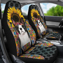 Hippie Boston Terrier Premium Custom Car Premium Custom Car Seat Covers Decor Protectors Decor Protector Nearkii