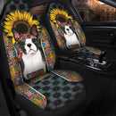 Hippie Boston Terrier Premium Custom Car Premium Custom Car Seat Covers Decor Protectors Decor Protector Nearkii