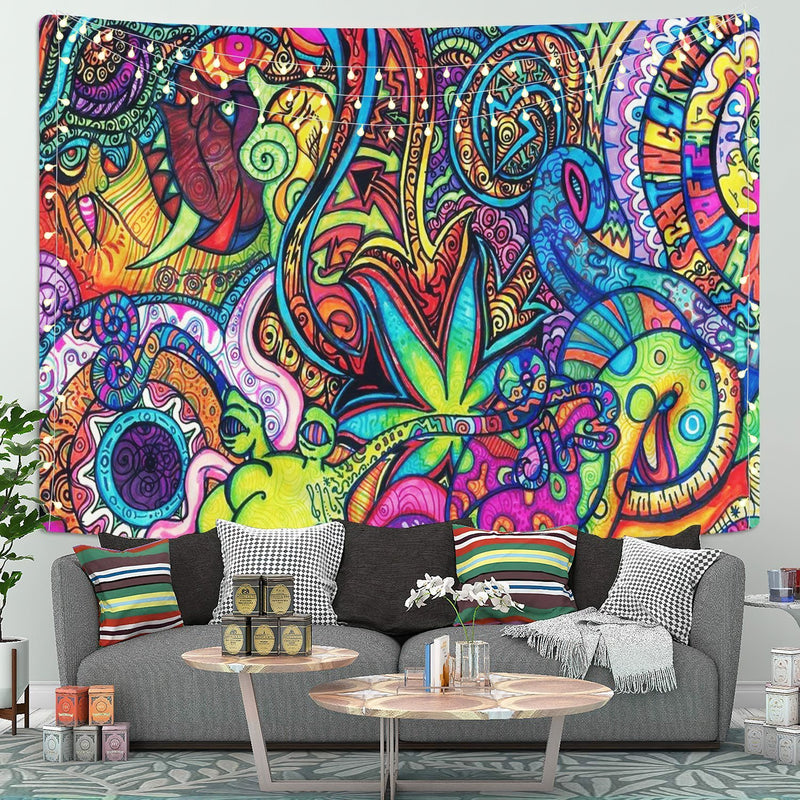 Hippie Psychedelic Abstract Tapestry Room Decor Nearkii