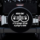 Hold On Bumpy Ride Ahead Black Car Spare Tire Covers Gift For Campers Nearkii