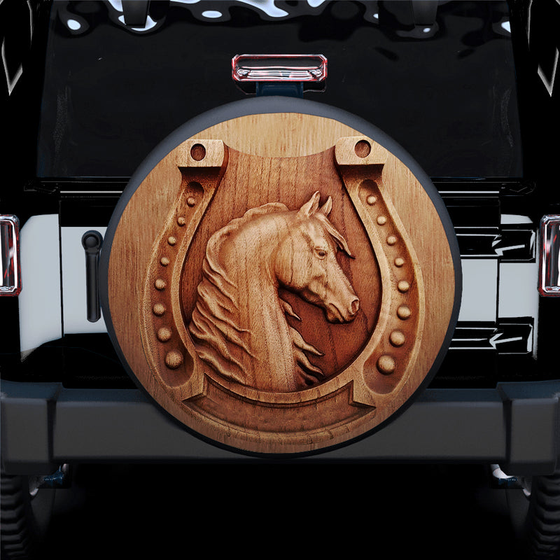 Hoof Of Horse Wood Jeep Car Spare Tire Covers Gift For Campers Nearkii