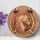 Hoof Of Horse Wood Wall Clock Nearkii