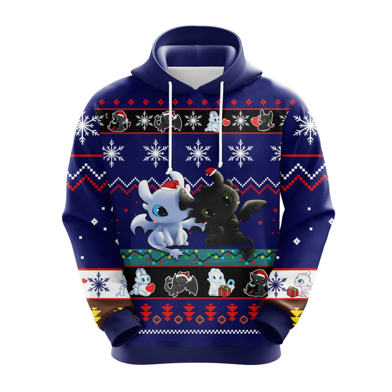 How To Train Your Dragon Christmas Cute Noel Mc Ugly Hoodie Blue 1- Amazing Gift Idea Thanksgiving Gift Nearkii