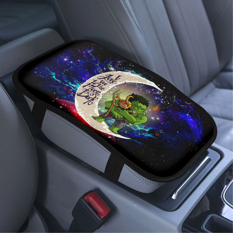 Hulk And Loki Love To Moon Back Galaxy Premium Custom Armrest Center Console Cover Car Accessories Nearkii