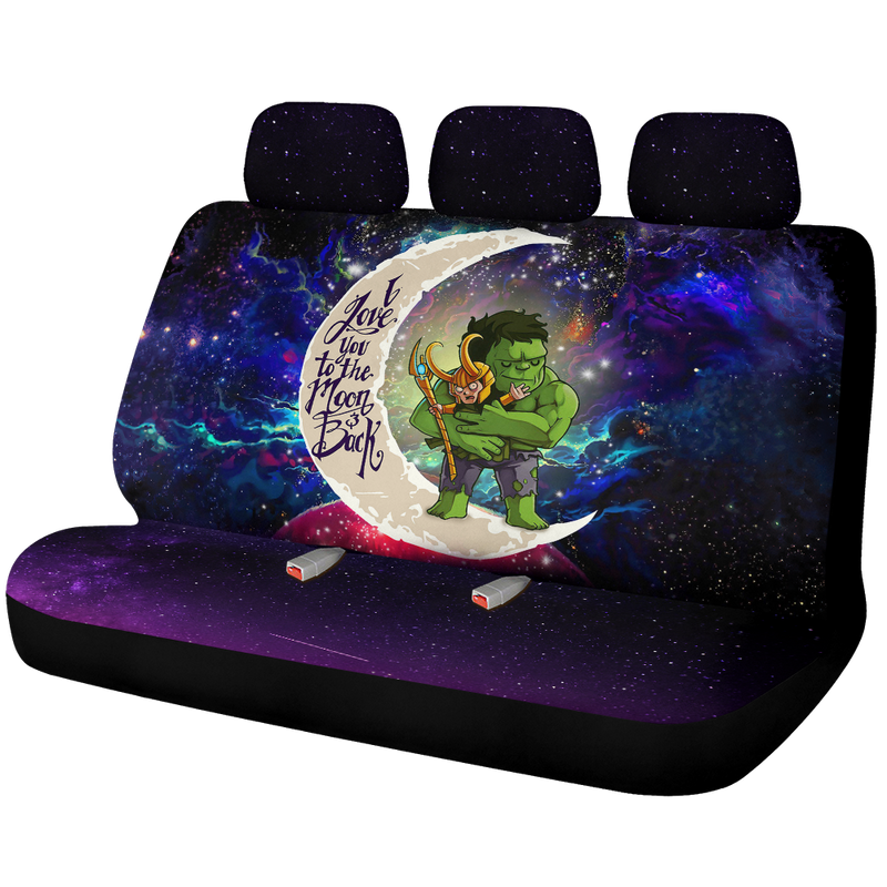 Hulk And Loki Love You To The Moon Galaxy Premium Custom Car Back Seat Covers Decor Protectors Nearkii