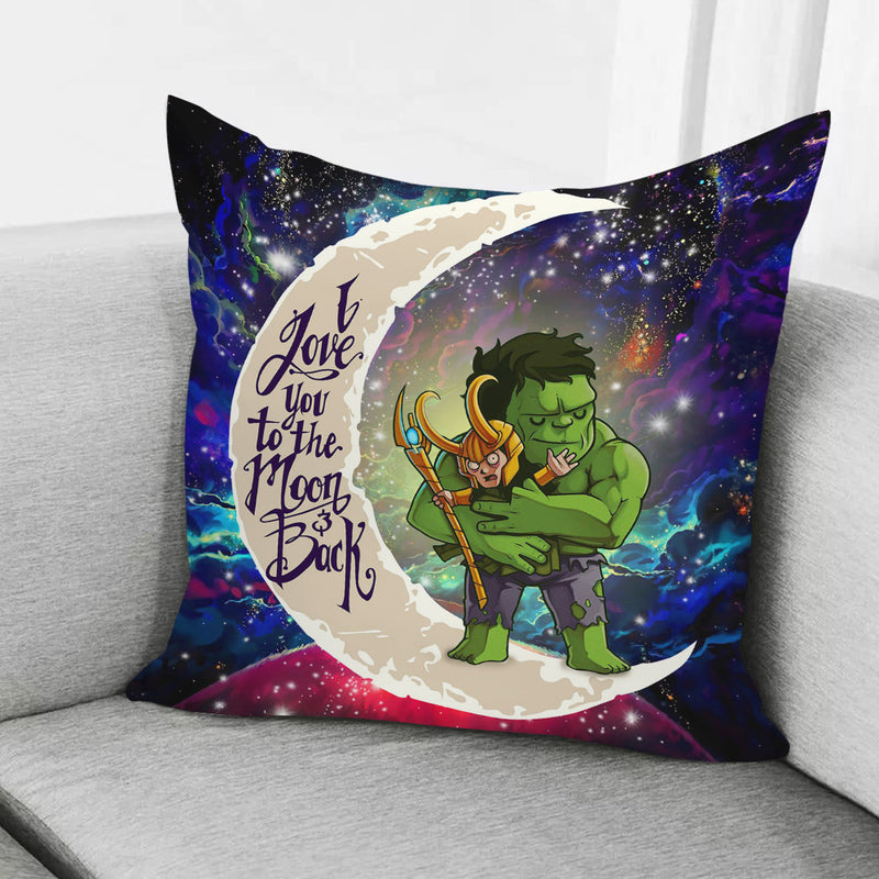 Hulk And Loki Love You To The Moon Galaxy Pillowcase Room Decor Nearkii