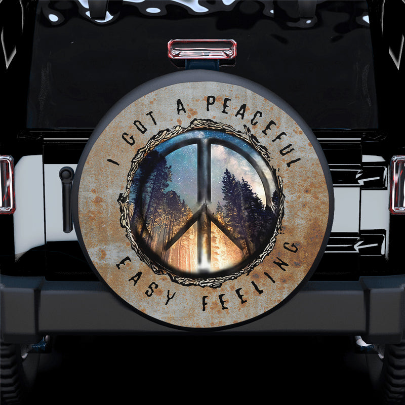 A Got A Peaceful Easy Feeling Car Spare Tire Cover Gift For Campers Nearkii