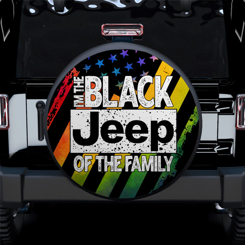 I'm The Black Jeep American Flag Color Car Spare Tire Covers Gift For Campers Nearkii