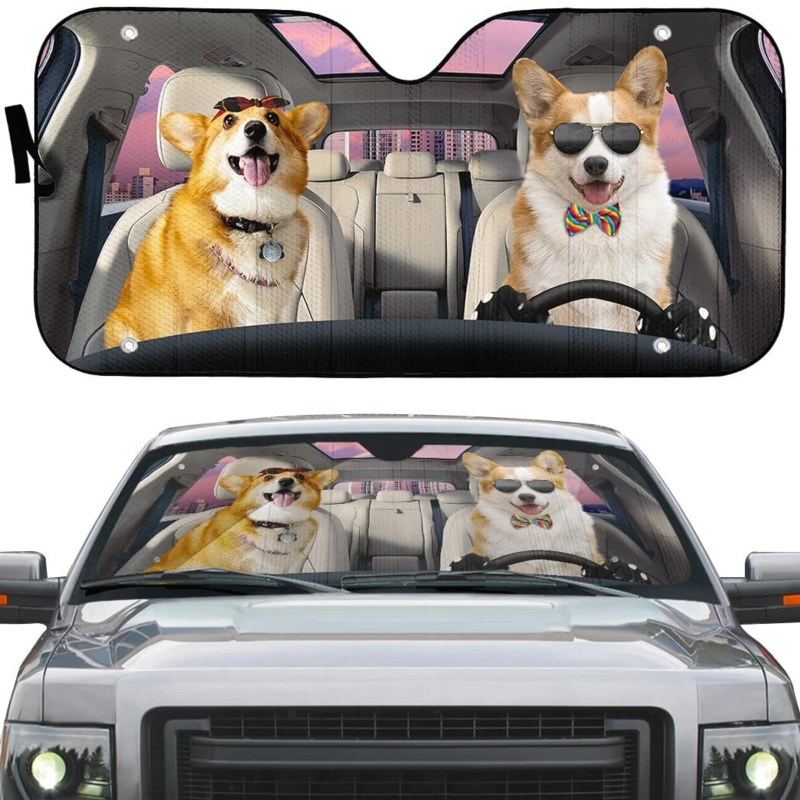 Pembroke Welsh Corgi Dogs Car Sunshade Gift Ideas 2023 Nearkii