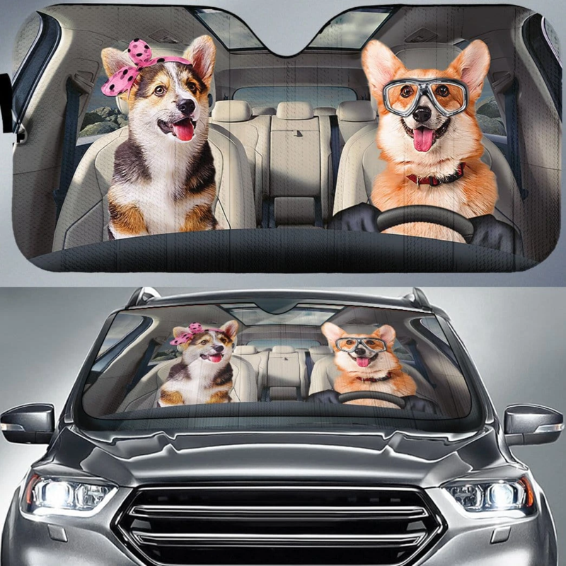 Corgi Car Sunshade Gift Ideas 2023 Nearkii