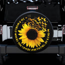 Sunflower In A World Where You Can Be Anything Be Kind Car Spare Tire Gift For Campers Nearkii