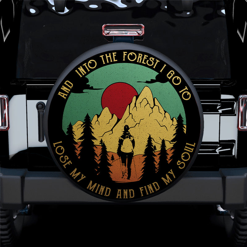 Camper Girl And Into The Forest I Go Car Spare Tire Cover Gift For Campers Nearkii