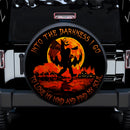 Bigfoot Sasquatch Into The Darkness I Go Jeep Car Spare Tire Covers Gift For Campers Nearkii