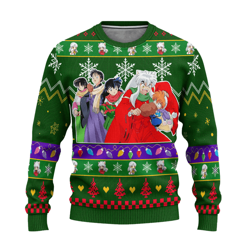 Inuyasha Anime Ugly Christmas Sweater InuYasha Xmas Gift Nearkii