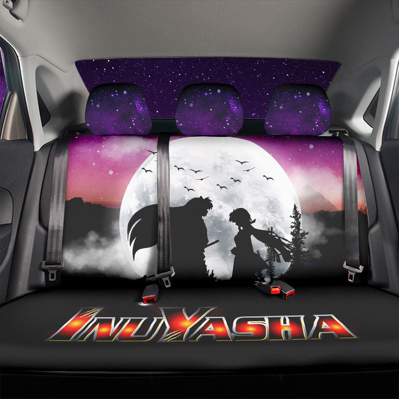 Inuyasha Couple Moon Night Galaxy Car Back Seat Covers Decor Protectors Nearkii