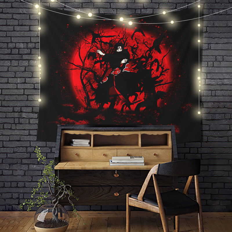 Itachi Moon Red Moonlight Tapestry Room Decor Nearkii