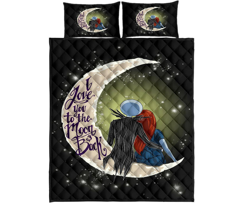Jack And Sally Nightmare Before Christmas To The Moon Quilt Bed Sets Nearkii