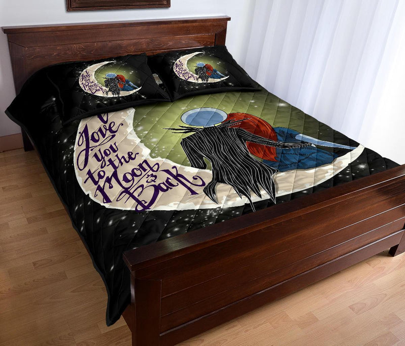 Jack And Sally Nightmare Before Christmas To The Moon Quilt Bed Sets Nearkii