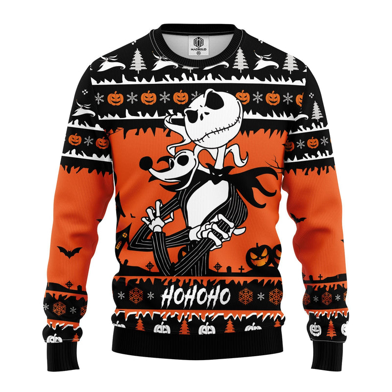 Jack And Zero Nightmare Ugly Christmas Sweater Amazing Gift Idea Thanksgiving Gift Nearkii