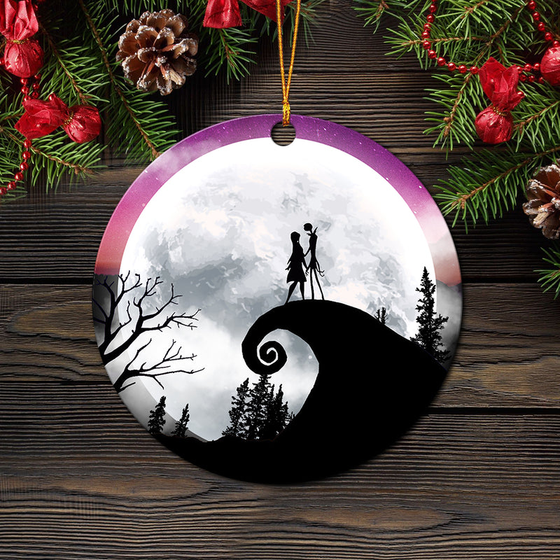 Jack Sally Moon Night Galaxy Mica Ornament Perfect Gift For Holiday Nearkii