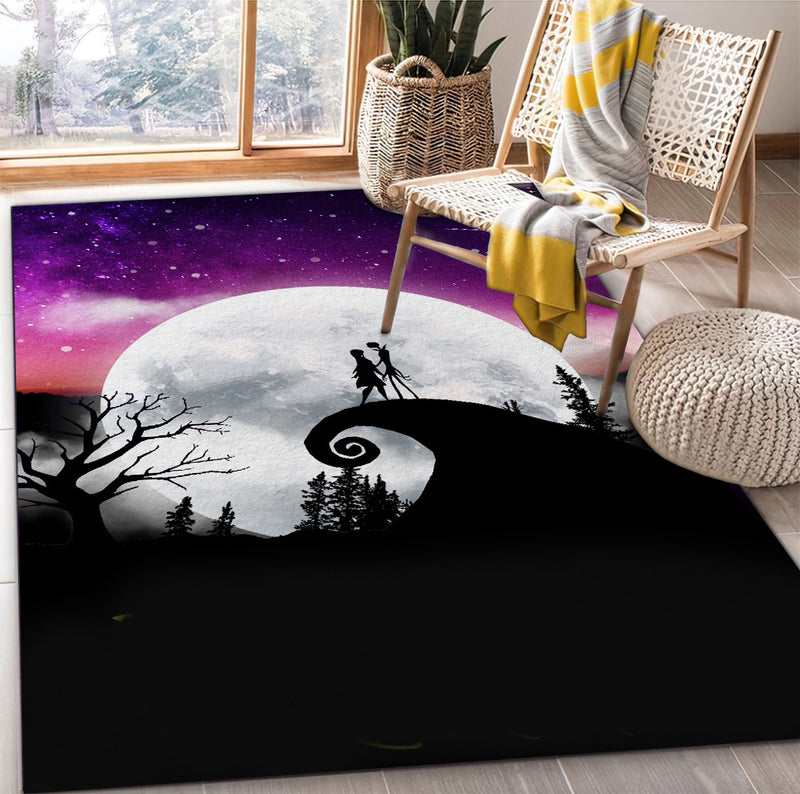 Jack Sally Moon Night Rug Carpet Rug Home Room Decor Nearkii