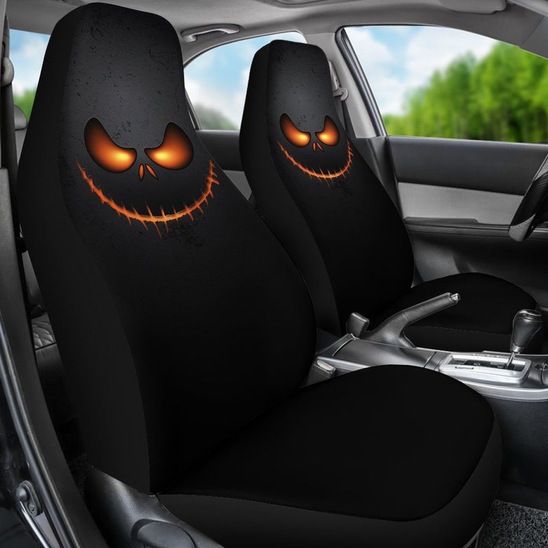 Jack Skellington Face Car Premium Custom Car Seat Covers Decor Protectors Nearkii