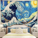 Japanese Wave The Starry Night Tapestry Room Decor Nearkii