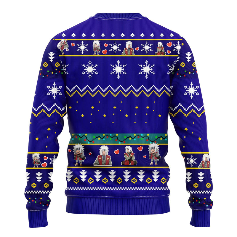 Jiraiya Naruto Blue Ugly Christmas Sweater Amazing Gift Idea Thanksgiving Gift Nearkii