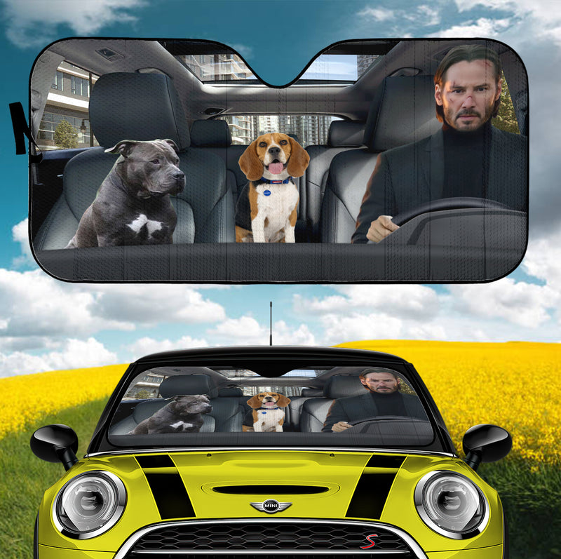 John Wick Driving Car Auto Sunshades Nearkii